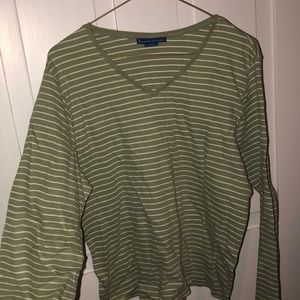 Green striped t shirt
